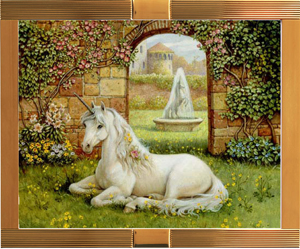 free shipping DMC Cross stitch - wallmap animal series hae yx-0053 Unicorn Garden(China (Mainland))