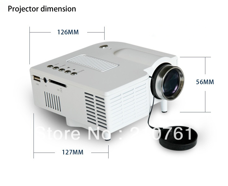 Digital mini AV LED Video projector Native 320 X 240 Multimedia player Inputs AV VGA USB SD card(China (Mainland))