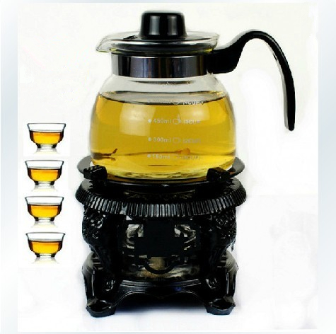 Classical style Alcohol Stove Coffee Maker 4Free Cups 700ml High Temperature Resistant Glass Teapot Set Free