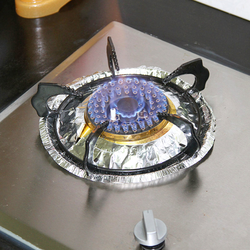 Gas cooktop aluminum foil high temperature resistant oil pan cleaning pad 10 k0505(China (Mainland))