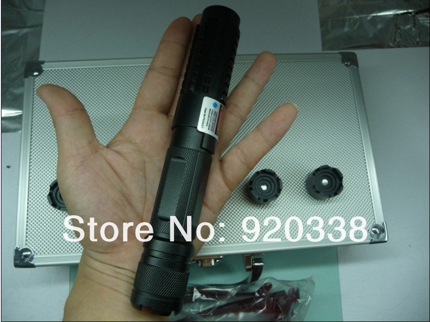 445nm 2w/2000mw metal cased 5in1 burning focusable blue laser pointer (5 star caps) with free safety glasses+Free Shipping(China (Mainland))