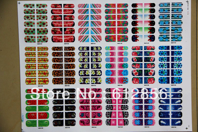 18 styles nail art wraps sticker foils cover decals decoration nail salon effect Polish strips(China (Mainland))