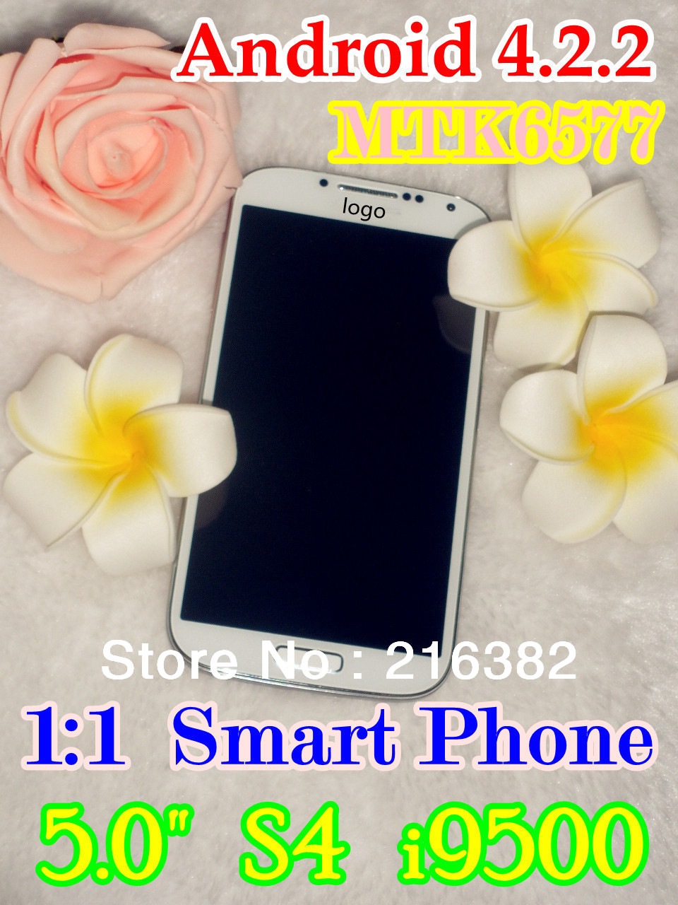 New 4.0" S4 i9500 9500 Android 4.0.4 Smart Phone Capacitive Screen WIFI Dual Sim Mobile Phone With Gift Free Shipping(China (Mainland))