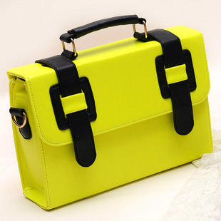 Women's handbag new arrival casual double thong candy box neon green neon powder classic bags(China (Mainland))