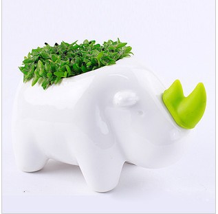 Negative ion mini plant ceramic animal aerobic desktop bonsai plants 05(China (Mainland))