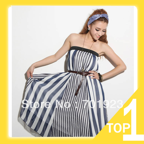 2013 free shipping and drop shopping new arrival black white mixed patchwork floor length dress C0062(China (Mainland))