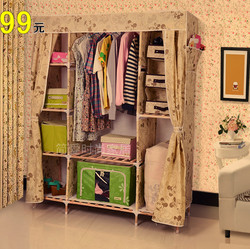Extra large simple wardrobe double wardrobe solid wood wardrobe wool wardrobe(China (Mainland))