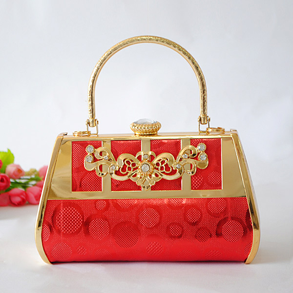free shipping Red bridal banquet evening evening princess e4 red wedding clutch bag handbag evening bags tote hand purse(China (Mainland))