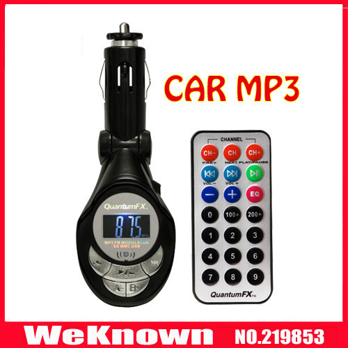 Free shipping Car kit MP3 Foldable FM Transmitter for SD/MMC/USB/CD(China (Mainland))