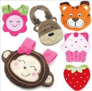 Cartoon animals baby cotton bibs . 3D Costume towels.Feeding . Infant .(China (Mainland))