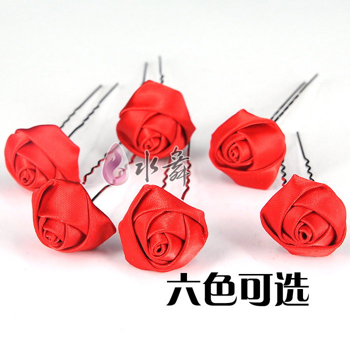 1 6 rose ribbon flower the bride 2013 hair accessories hair maker child the wedding 2013 hair accessories kit accessories(China (Mainland))