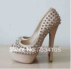 2013 Summer Daffodile 15cm Very Mix Peep toe Silver spikes Shiny Leather Shoes new fashion sexy high heel club sandals(China (Mainland))