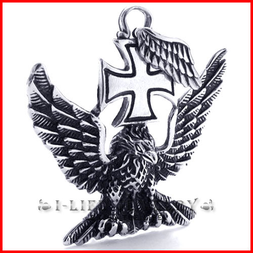 Freeshipping! 316L Stainless Steel Japan Korea Men Cross Pendants Necklaces for Mens with 45cm Ball Chain(China (Mainland))