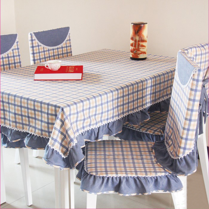 Home fabric fashion grid cloth dining table cloth cushion chair cover(China (Mainland))
