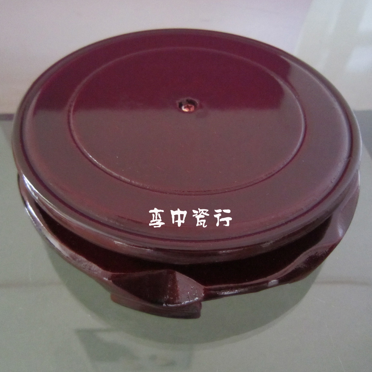 Ceramics vase wood base vase fish tank base wood craft rotating base belt swivel plate(China (Mainland))