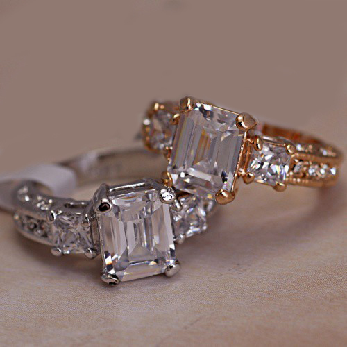 ... Women Western Style Shining Simulated Diamond Ring Wedding Ring 0400