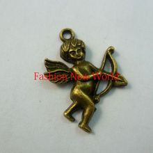 122PCS  Cupid alloy charms plated bronze  Pendants Fit Jewelry making findings crafts CP1154
