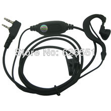 Free Shipping Security Earbud/Earpiece/Earphone with PTT Microphone walkie talkie headset for Kenwood Baofeng UV-5R 2 Way Radios