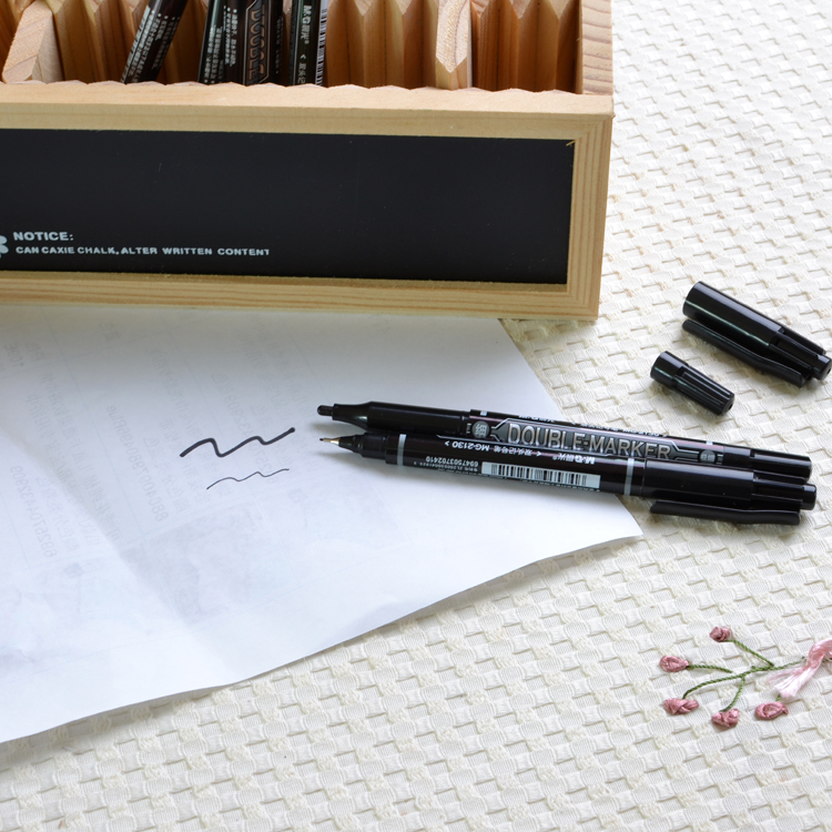 M&g chenguang mg-2130 double slider marker pen black size(China (Mainland))