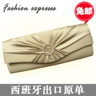 Fashion rhinestone bag evening bag chain day clutch bag small women's handbag fashion long design bridesmaid bridal bag(China (Mainland))