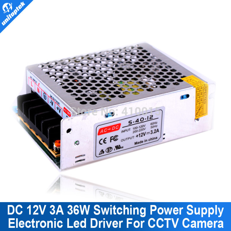 12V 3A 36W AC 220V Input Switch Power Supply Driver For LED Strip light/CCTV Camera(China (Mainland))