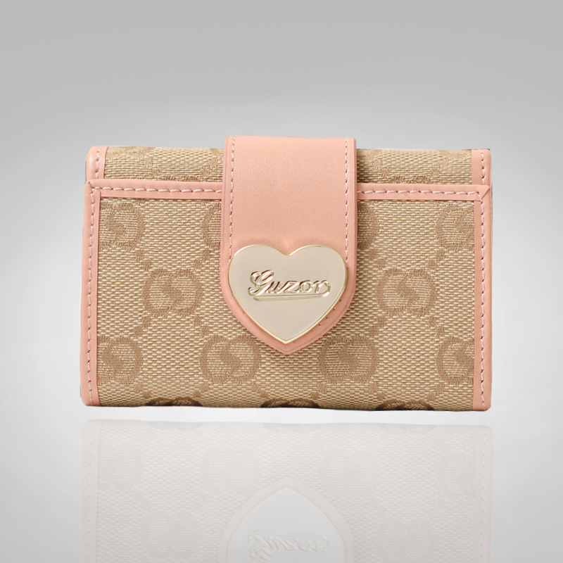 New arrival heart hasp women's genuine leather key wallet women's small leather wallet small wallet(China (Mainland))