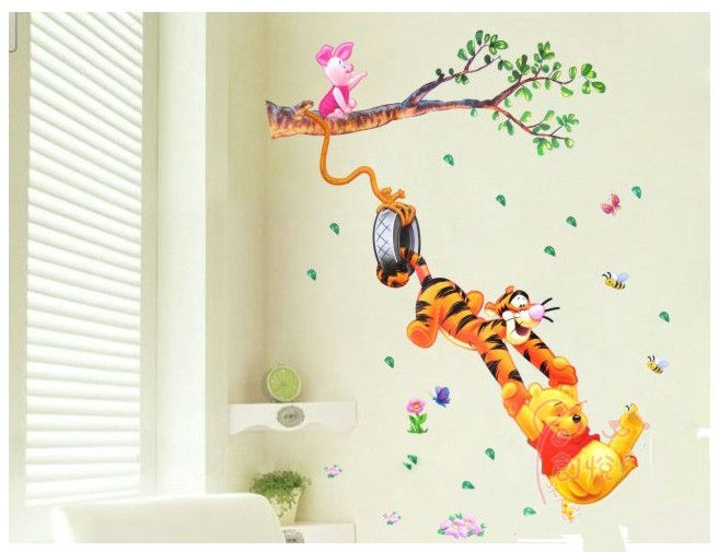 Cartoon Animal Wall Sticker For Kids Rooms Cool Crystal Princess ...