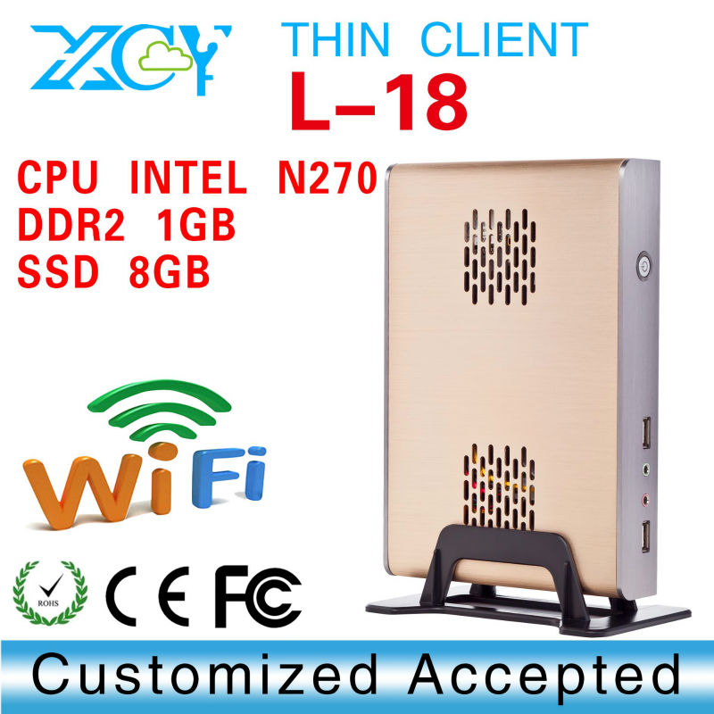 N270 atom thin client net computer with 6 USB Port support wifi / camera/ headphones(China (Mainland))