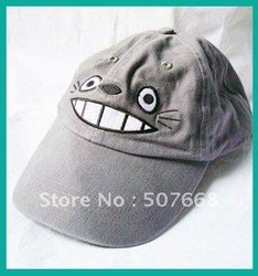 Totoro Baseball Hat Caps Cartoon Sun Hat Children Hat Anime Cap Kids Hat(China (Mainland))