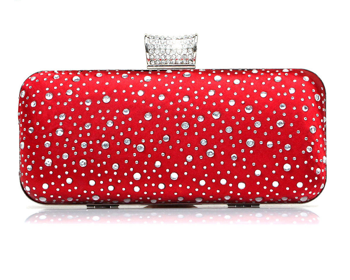 Beading cocktail banquet bag bridal bag evening bag day clutch women s handbag diamond red blue