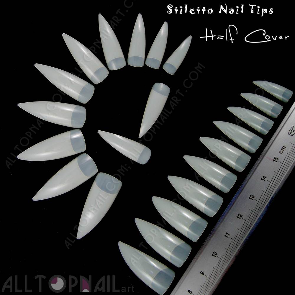 French Natural/Beige Artificial diy 100x Acrylic Stiletto False  Tips stiletto acrylic nails  Nail