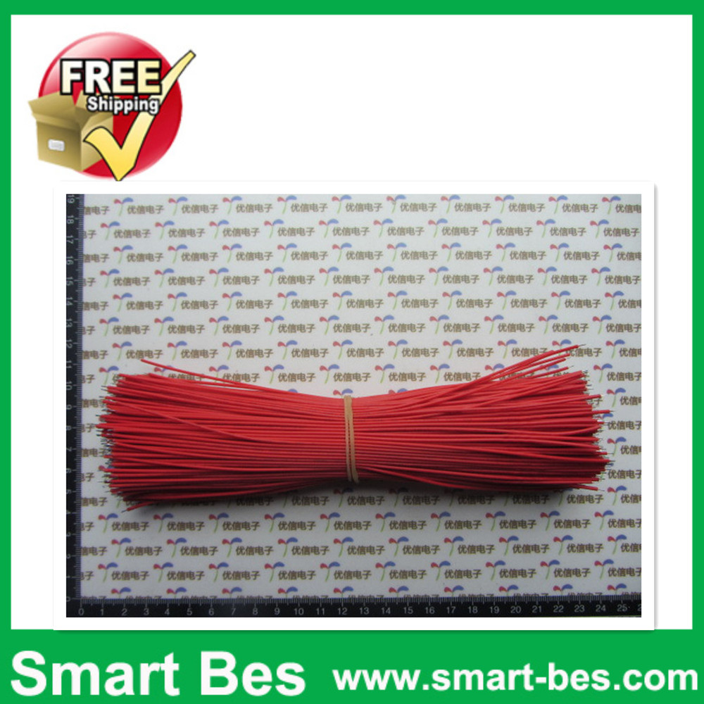 smart bes free shipping Line 24awg 20cm red conductor electronic wire cable double tin plating electronic