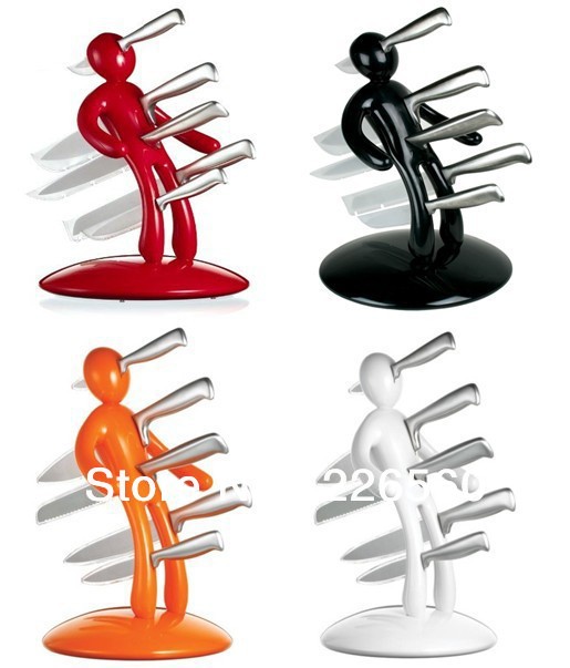 Free shipping 4Sets The Ex Voodoo Doll Knife Block Set Unique Knife