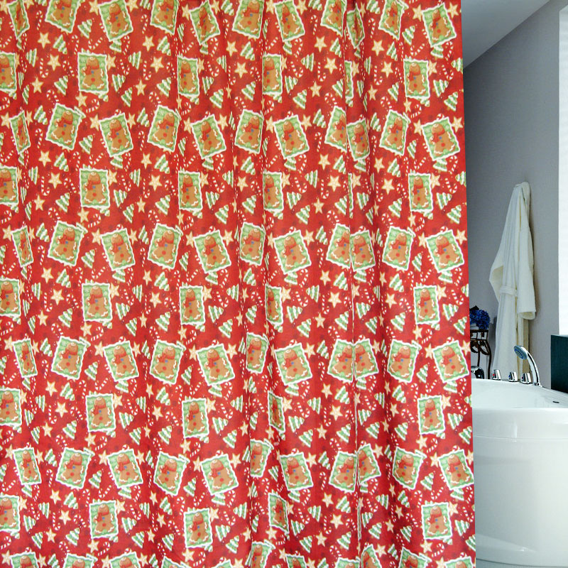 Discount Christmas Shower Curtains Fabric Shower Curtains