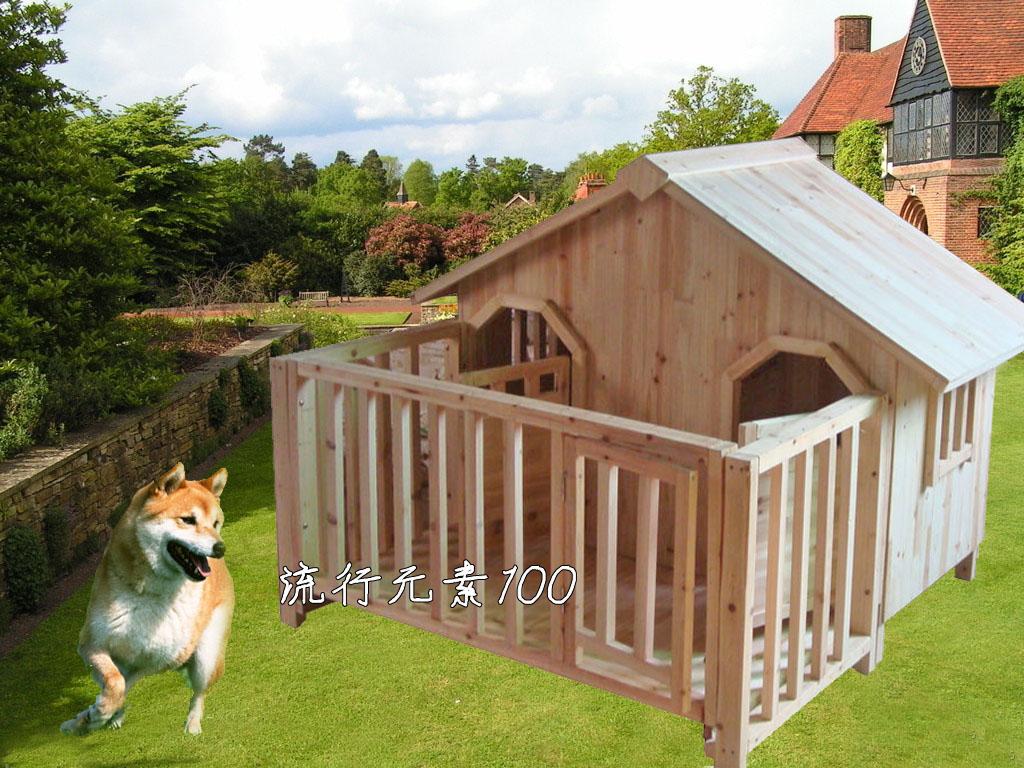 Dog Kennel China factory fsc customize wood dog house large dog 