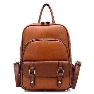 Vintage fashion preppy style backpack for high school students school bag travel PU men and women bags travel backpack