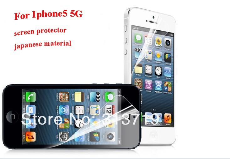 2013 New Screen Protector For iphone5 5G Anti glare Front Screen Guard Shield of Japanese Material