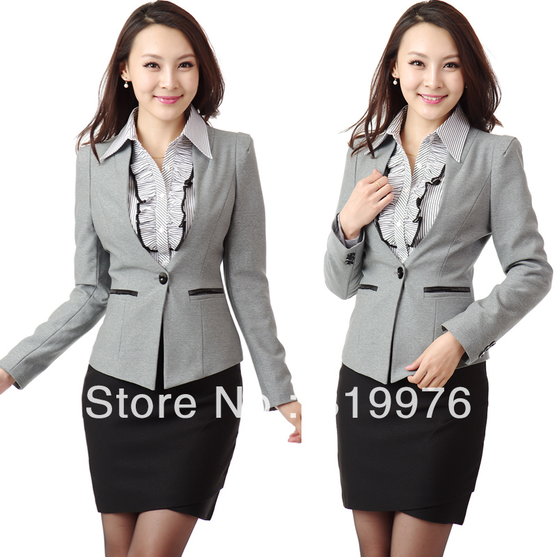 Office+Uniforms+Designs office-uniform-design-Free-shipping-Professional-women-skirt-suits ...