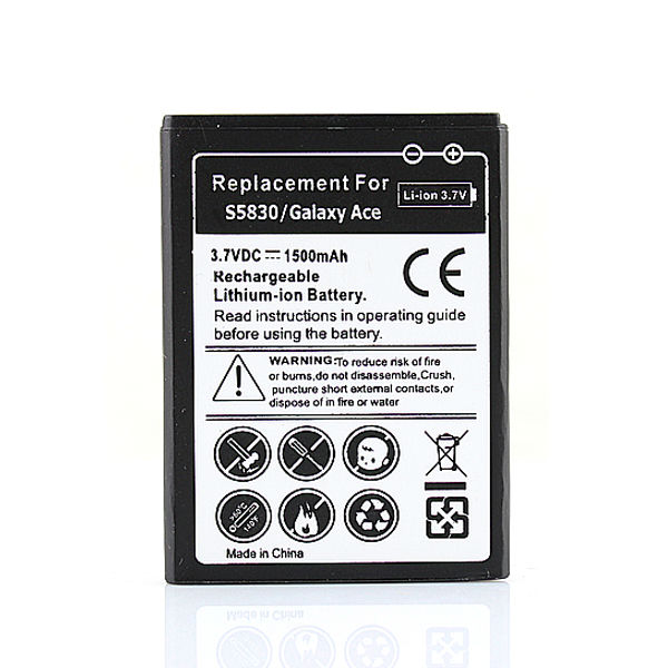 1500mAH EB494358VU Battery For Samsung Galaxy Ace S5830 Gio S5660 S5670 Pro B7510 i569 Replacement Cell
