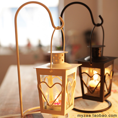 Love zaa hanging iron sheet paint exquisite mousse zakka home decoration candle free shiping(China (Mainland))