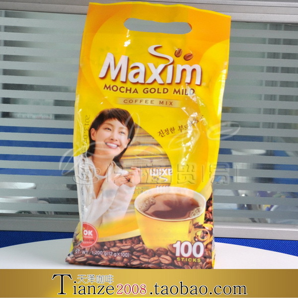 Maxim mocha coffee three in instant coffee 12 x100 bags s037a