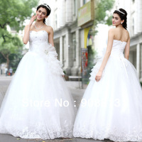 Free Shipping 2013 Off The Shoulder Beaded Ball Gown Elegant Bridal Wedding Dresses 280