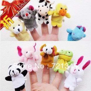Whole sale, Baby Toy, Kid Toy, Fingers Animal Puppet, good for baby's intelligence(China (Mainland))