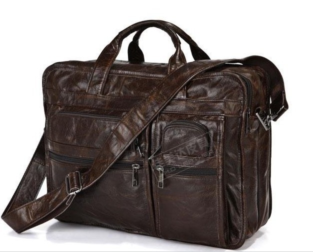 6020 100% Real Crazy Horse Leather Men's Briefcases Handbag Bag Laptop bag 2012 Hot Selling(China (Mainland))