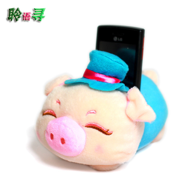 Cartoon animal cell phone holder doll cell phone holder plush toy child day gift(China (Mainland))