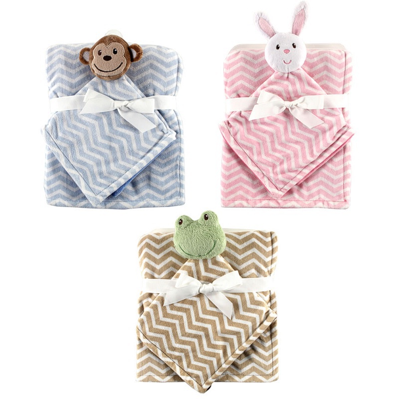 2pcs/set Hudson Baby Blanket Plush Security Newborn Holds Animal 2pcs/set Hudson Baby Blanket Plush Security Newborn Holds Animal