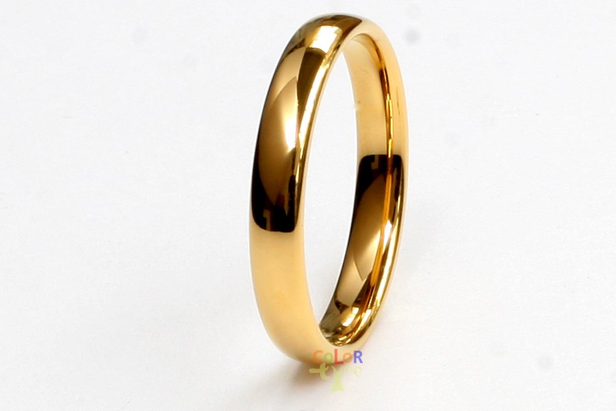 high quality gold tungsten Carbide ring tungsten jewelry Wedding bands High polished Prevent scratch