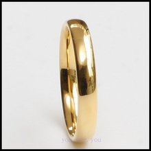high quality gold tungsten Carbide ring tungsten jewelry Wedding bands High polished Prevent scratch