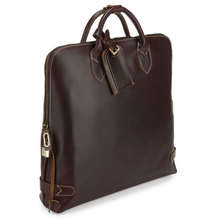 Unisex Crazy Horse Leather Briefcase Messenger Bag Tote Bag Leather Handbag Women 7053C
