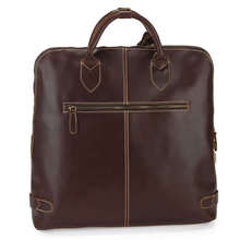 Unisex Crazy Horse Leather Briefcase Messenger Bag Tote Bag Leather Handbag Women 7053C
